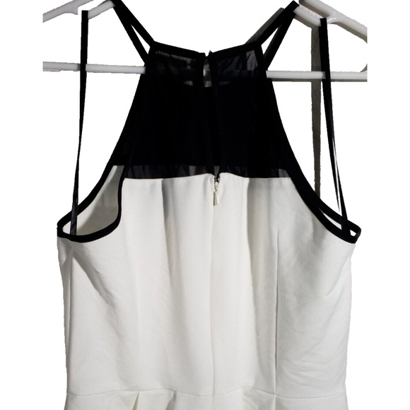 French Connection White Sleeveless A-Line Stretch Dress Size 10 - Picture 4 of 6